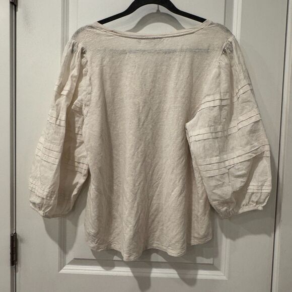 Chicos's Womens Linen 3/4 Sleeve Top XL - Picture 2 of 8